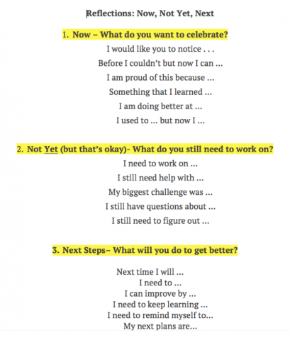 Using Questions to Develop Reflection Skills